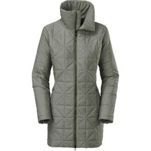 The North Face Women's Quilted Puffer Coat in Olive Green